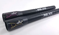 two black hoses with the word phm 45 on them